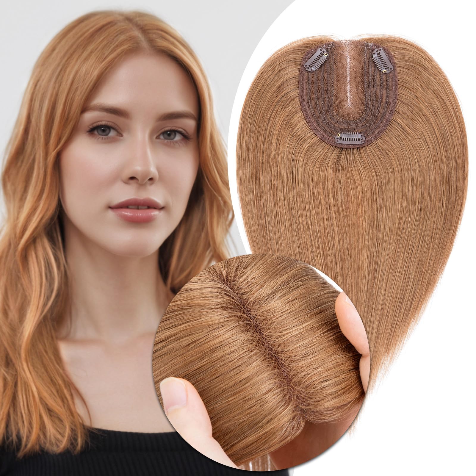 Amazon.com : MY-LADY Human Hair Toppers for Women Real Human 