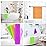4 Pieces Exfoliating Washcloth Shower Towel African Net Sponge Japanese Wash Cloth Face Exfoliating Sponge Loofah Exfoliating Body Scrubber for Body Exfoliation (Purple, Pink, Green, Orange)