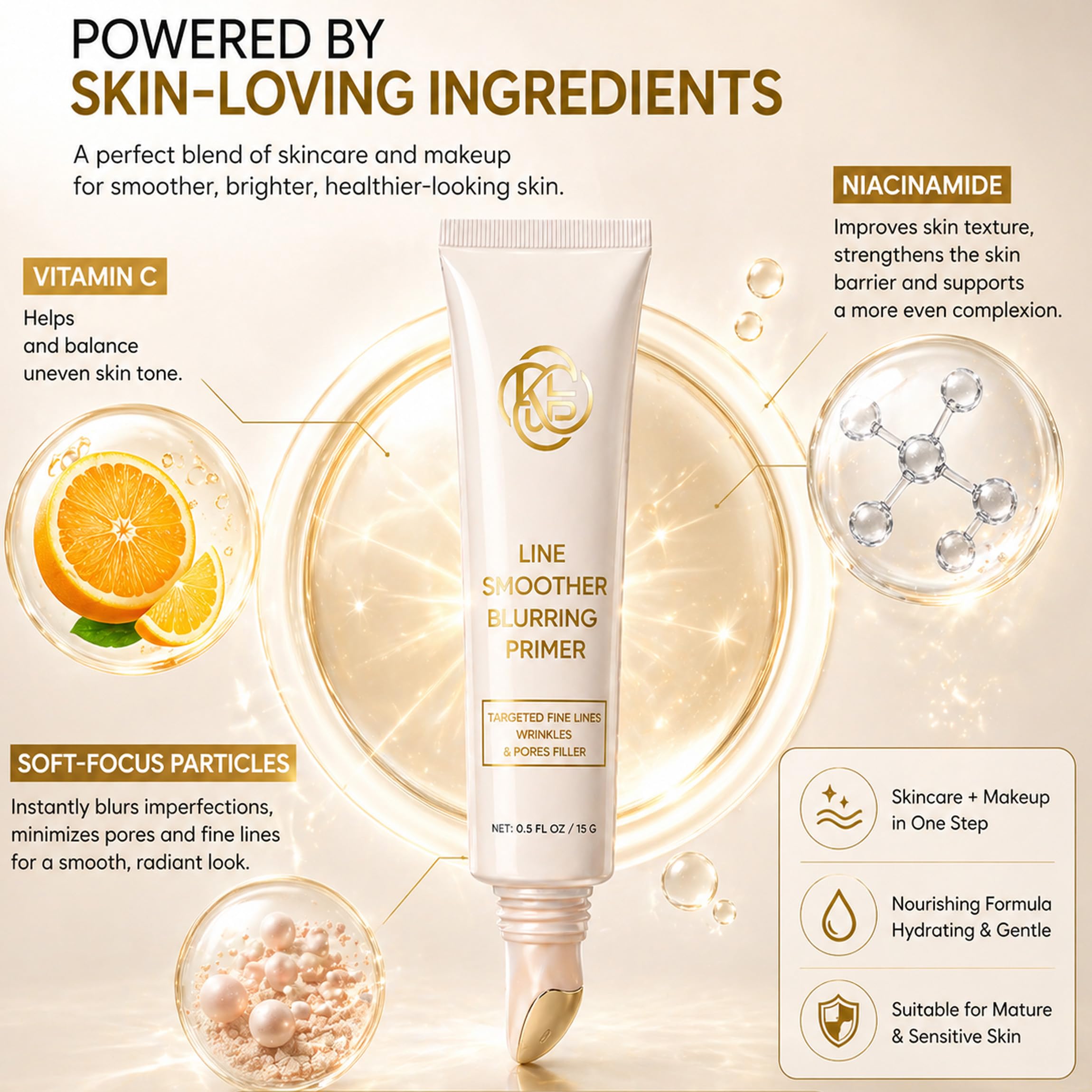 Line Smoother Fine Line Blurring Face Primer with Vitamin C & Niacinamide