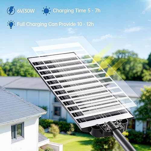 Miniatura 2 de Luces solares de calle de 10000 W para exteriores, impermeables, 7000 K, 400000 lúmenes, luces solares LED del anochecer al amanecer con sensor de