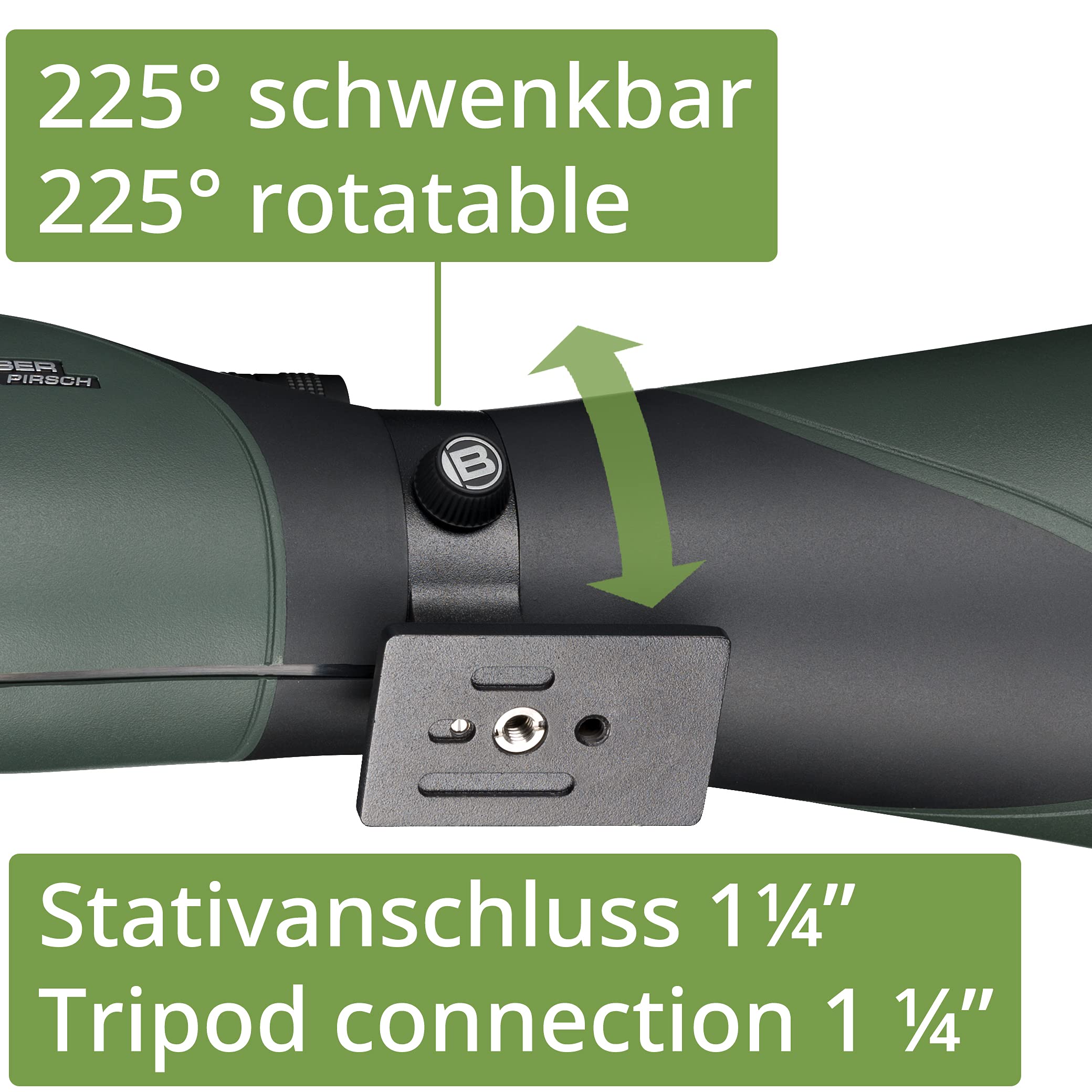 Bresser Spektiv Pirsch 20-60x80 Gen. II Deluxe 10:1 Fokus Phasenvergütung wasserdicht Stickstoff gefüllt