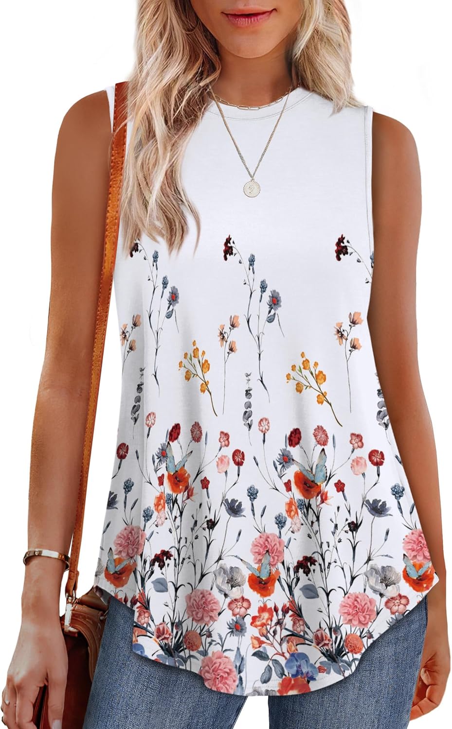 P-white Red Floral