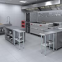 Vista 484 de Mesa de trabajo de acero inoxidable, mesa de metal