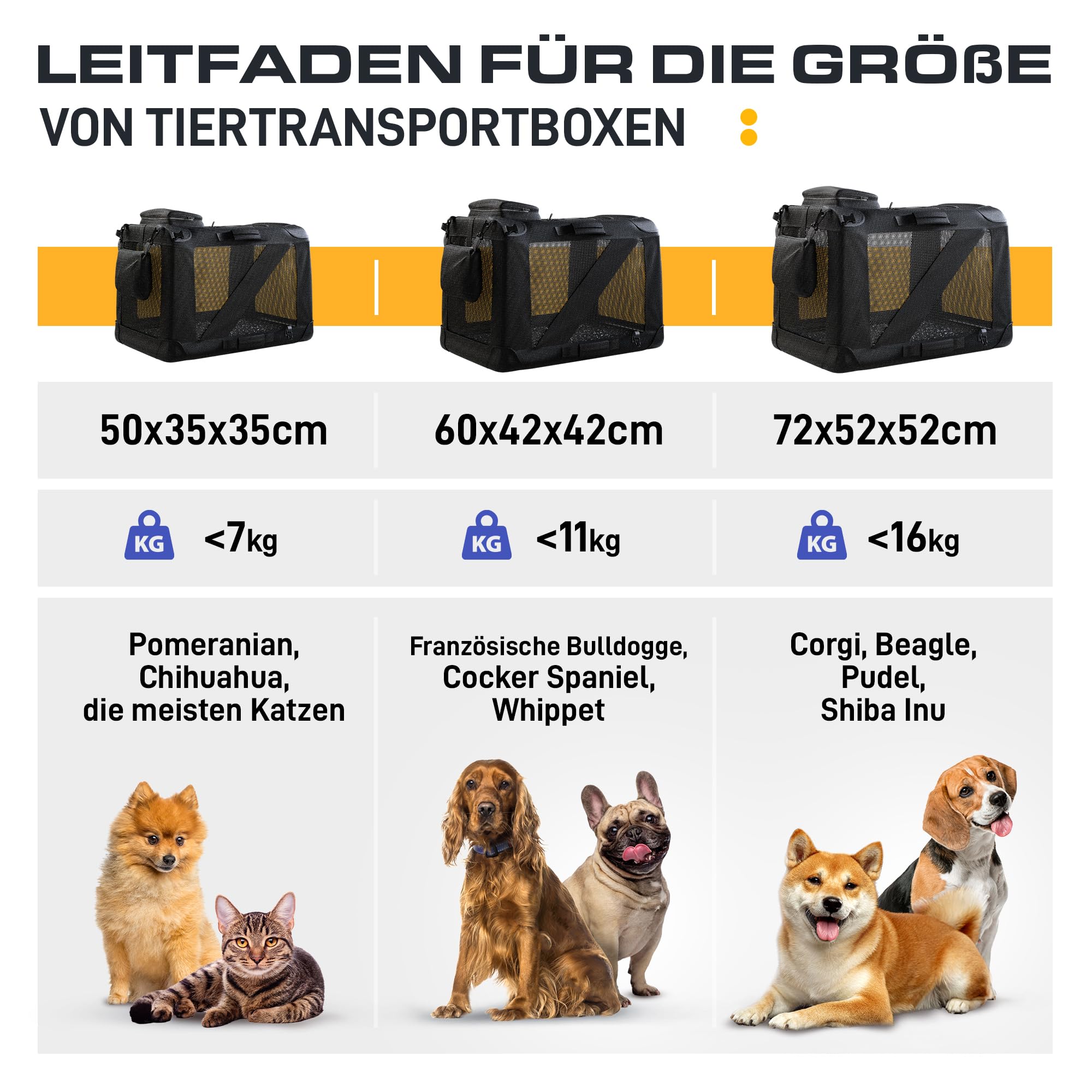 PetProved Hundebox Auto Faltbar Transportbox Hund Hundebox Auto Kleiner Hunde Hundetransportbox Auto Transportbox Hund Hunde Transportboxen Faltbare Hundebox Hundetransportbox Faltbar Hundeboxen