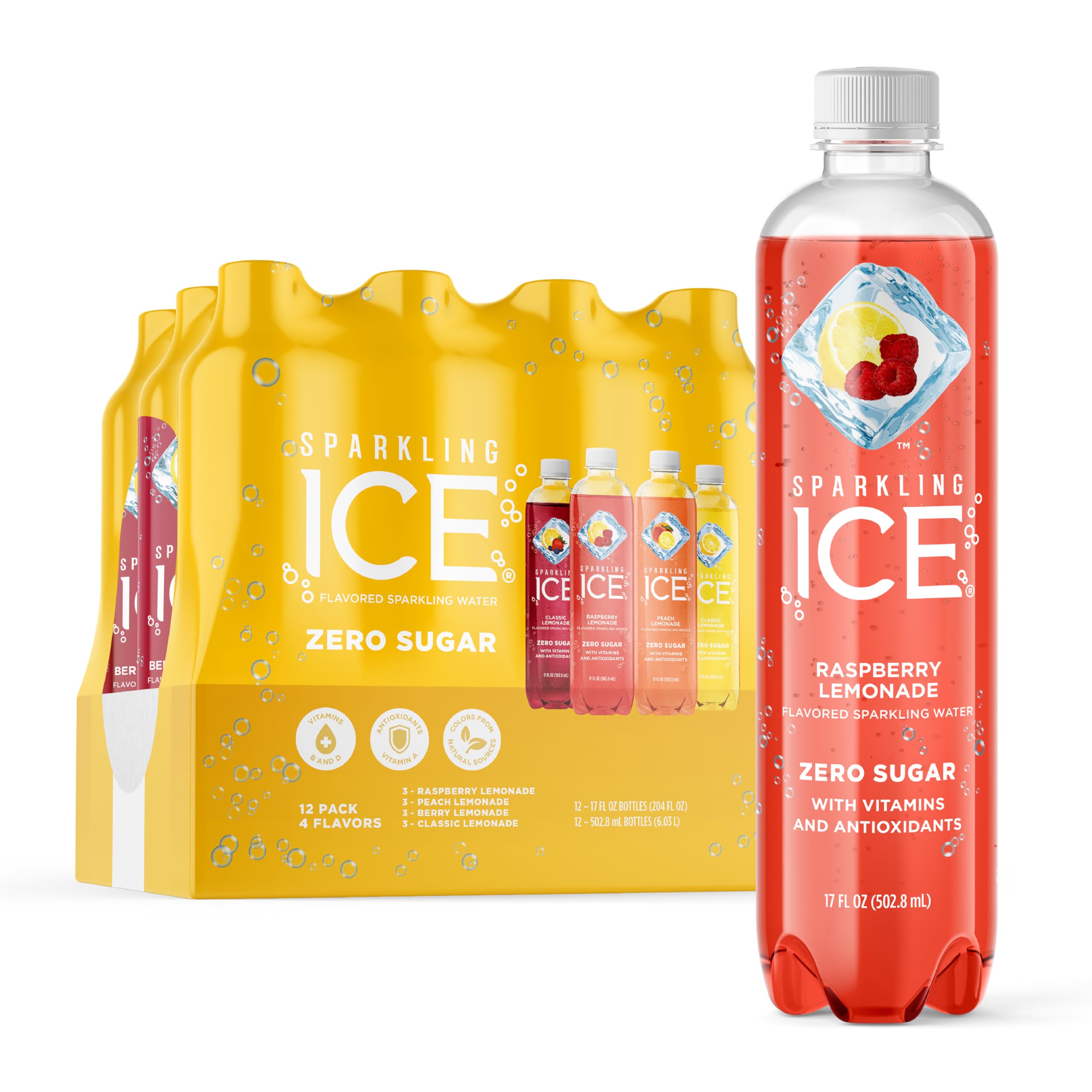 Buy Sparkling Ice Lemonade Variety Pack, Flavored Sparkling Water, Zero