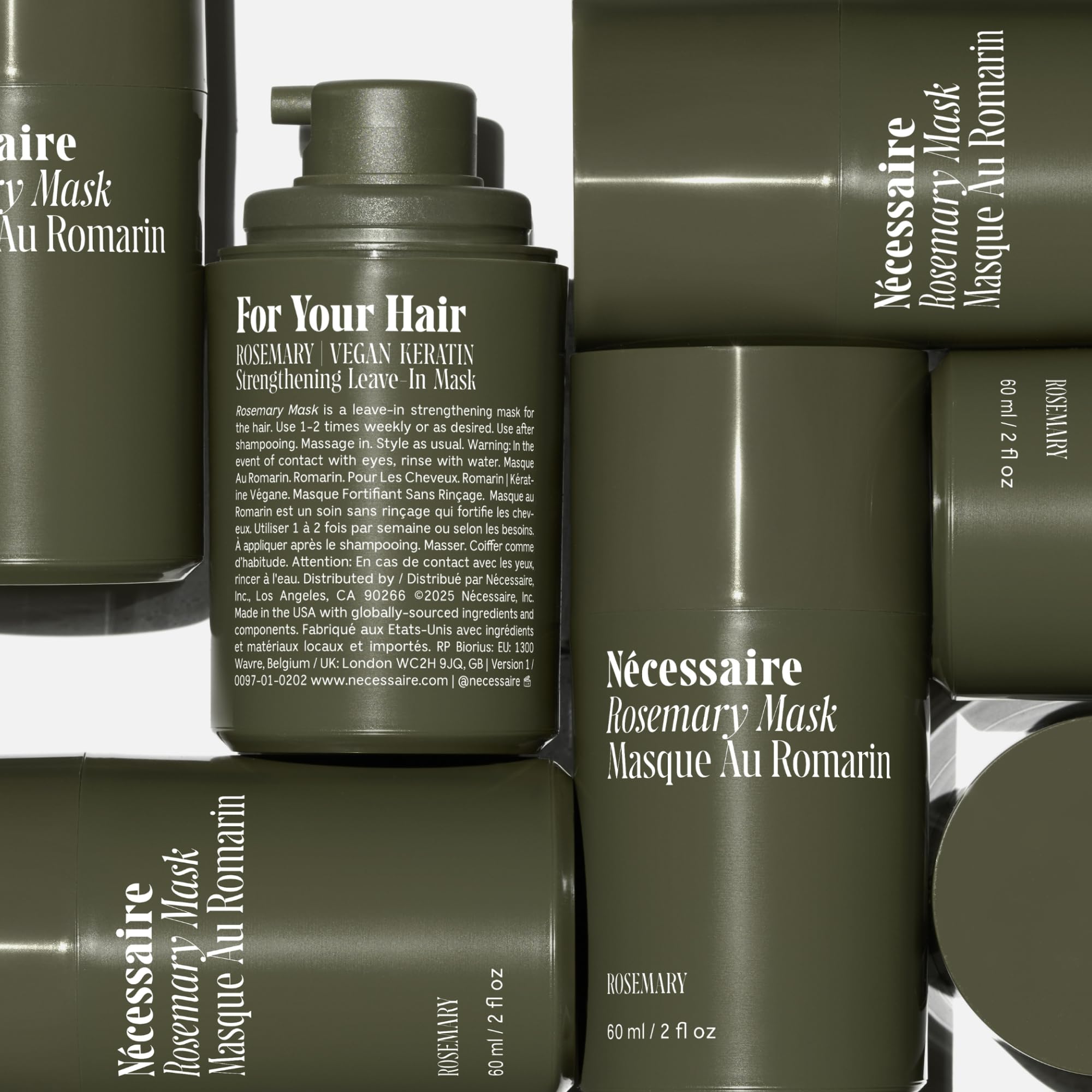 Nécessaire Rosemary Leave-In Mask, Keratin Hair Treatment, 60 ml / 2 oz