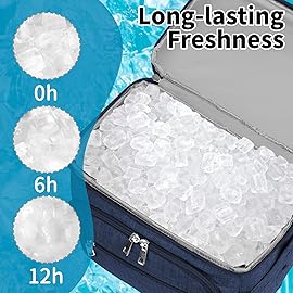 LTINVECK Cooler Backpack, 330ml Capacity, Insulated, Leakproof, Anti-Theft, Blue