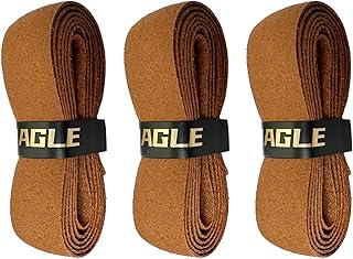 3 Pack Synthetic Leather Premium Replacement Grip Anti-Slip,Ultra-Durable,Comfort,Pickleball Tennis Badminton Replacement Grip/Grip Tape Brown
