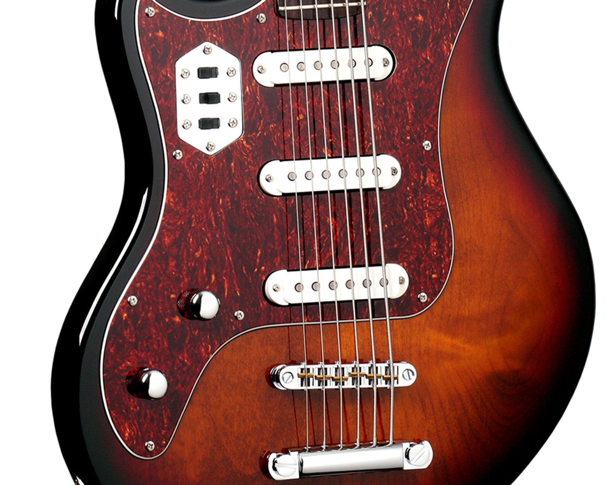 Schecter Hellcat VI Left Handed 6-String Electric Guitar, 3-Tone