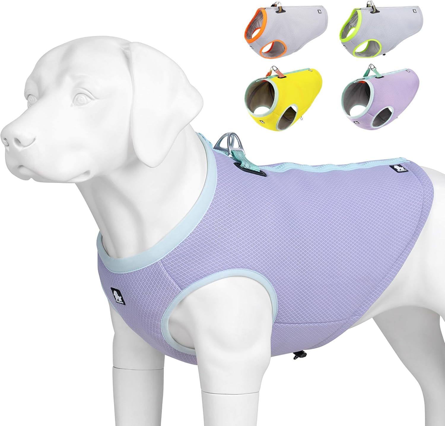 JUXZH Truelove Dog Cooling Vest Harness Cooler Jacket with Adjustable Zipper for Outdoor Hunting Training and Camping Green