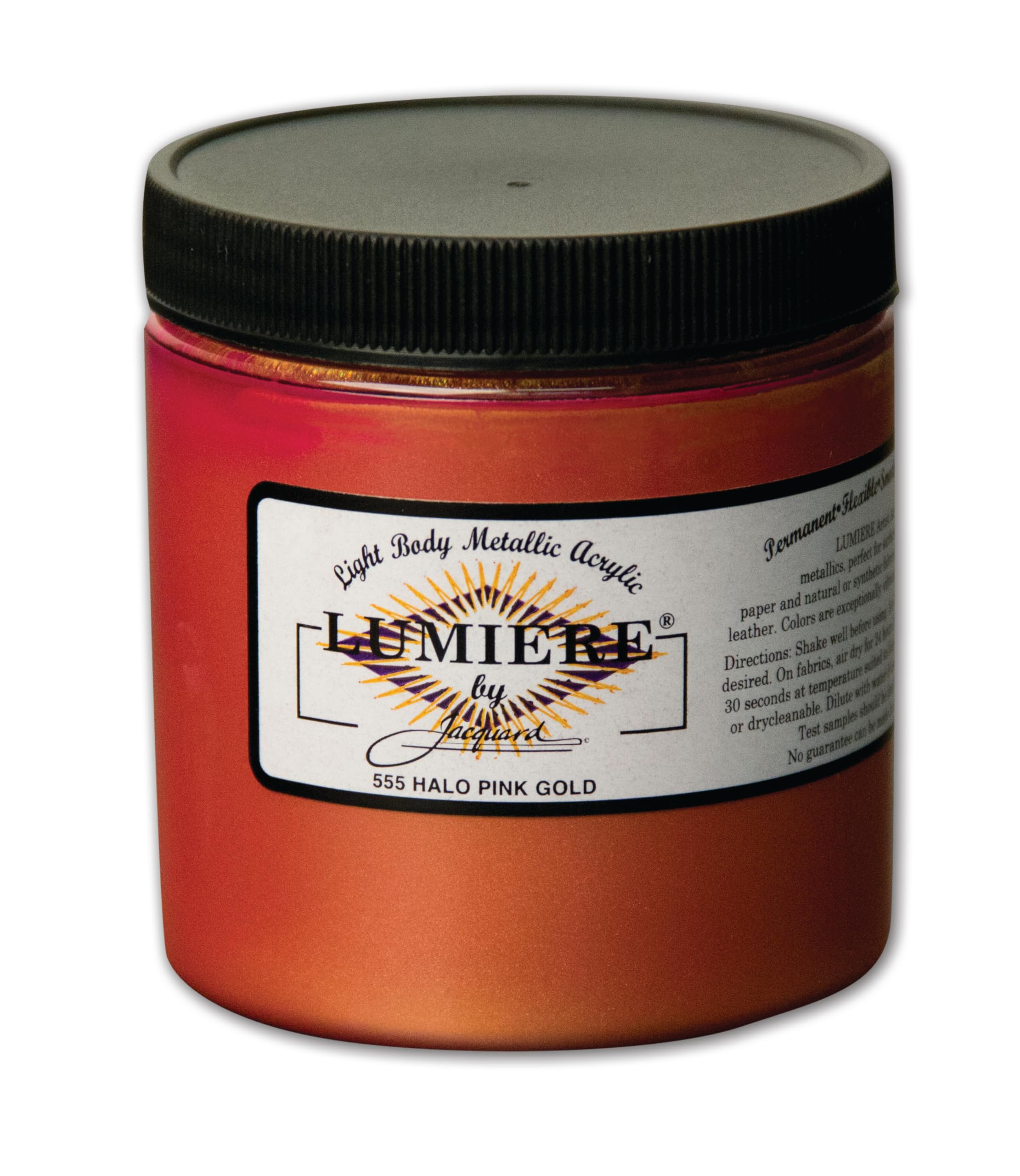 Jacquard Lumiere Fabric Color 8 oz Jar - Halo Pink Gold by Jacquard