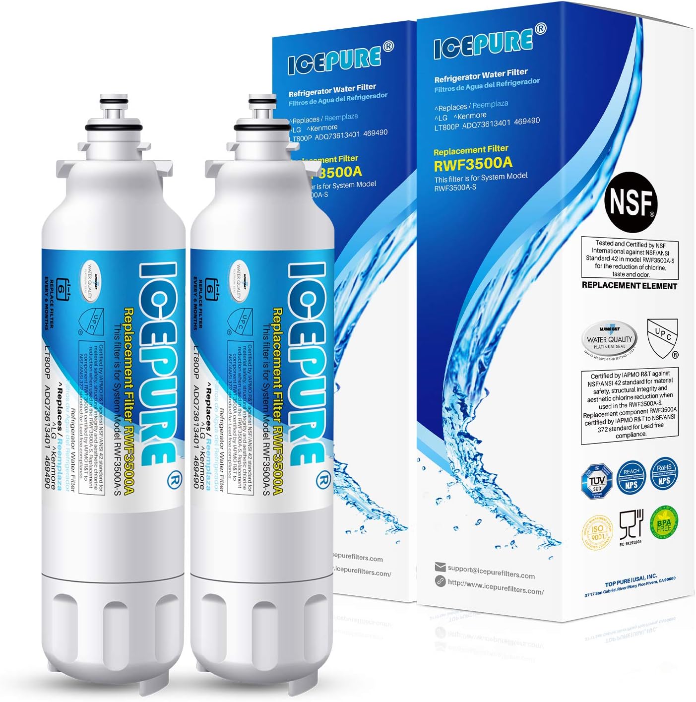 ICEPURE ADQ73613401 Replacement for Kenmore 469490, LG