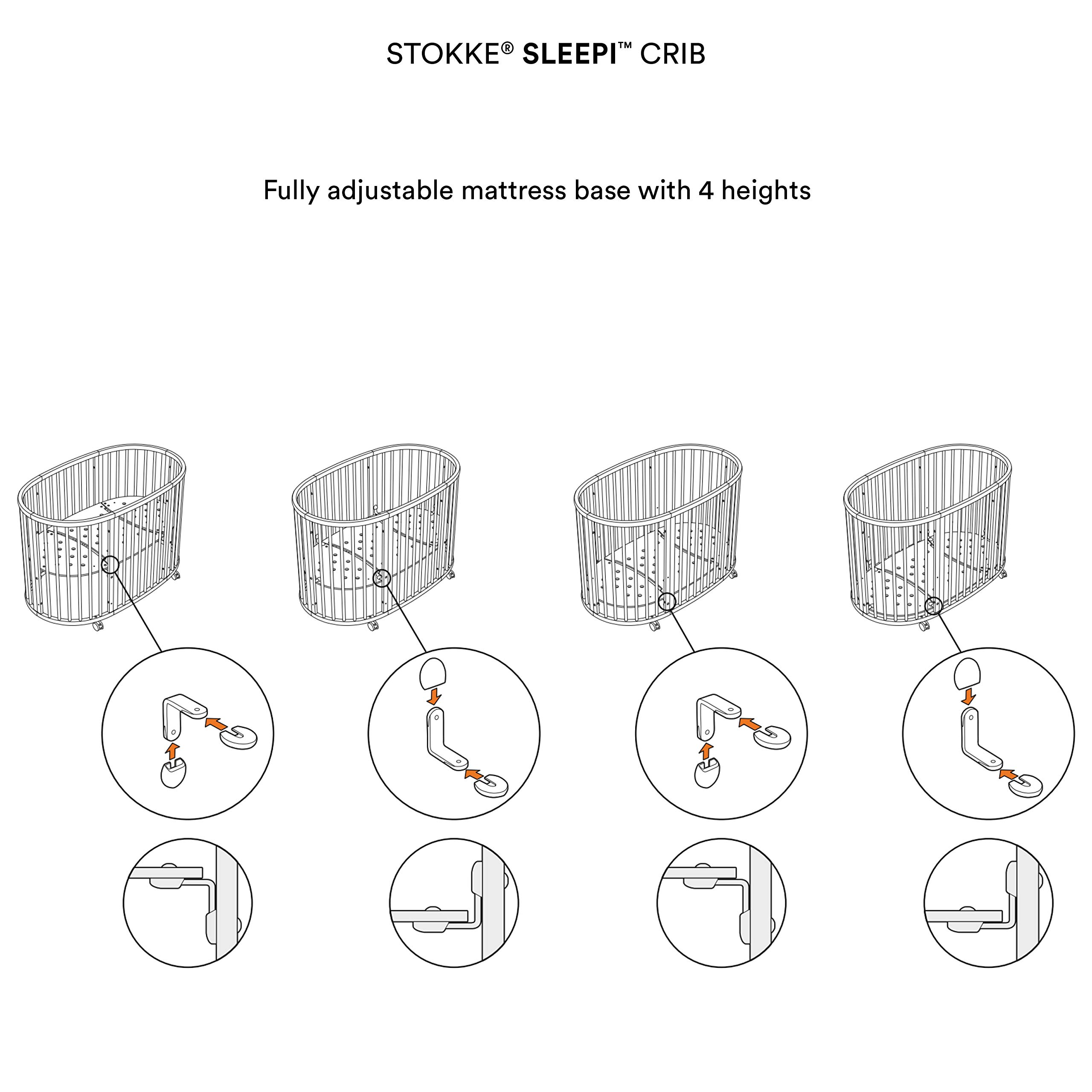 Stokke Sleepi Mini Crib Bundle with Mattress & Drape Rod- Natural: Buy Online at Best Price in UAE