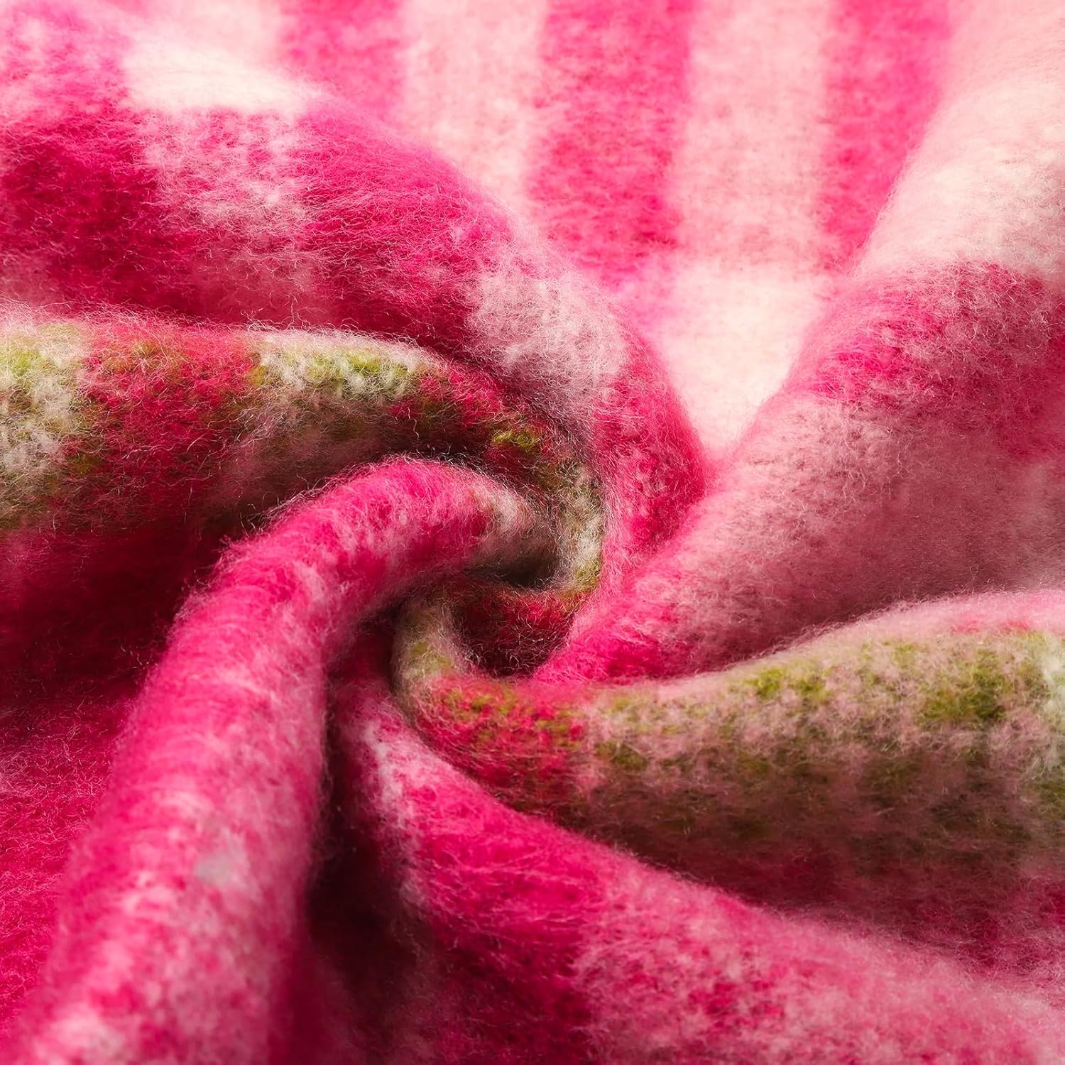 AUSEKALY Women's Shawl Scraf Thick Chunky Colorful Big Blanket Scraves Oversized Wrap Warm Stripe - Image 6