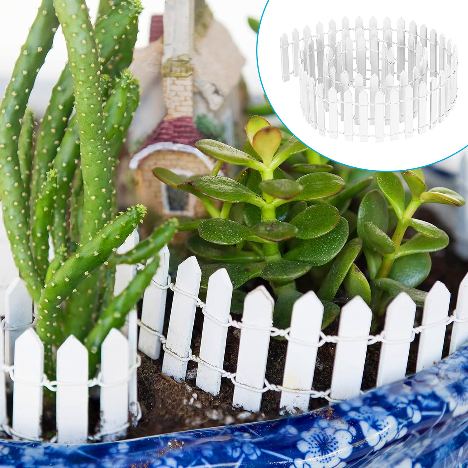 Recinzione Miniatura In Legno 90cm - Per Giardini Fatati, Case Delle Bambine E Decorazioni - Foto 3