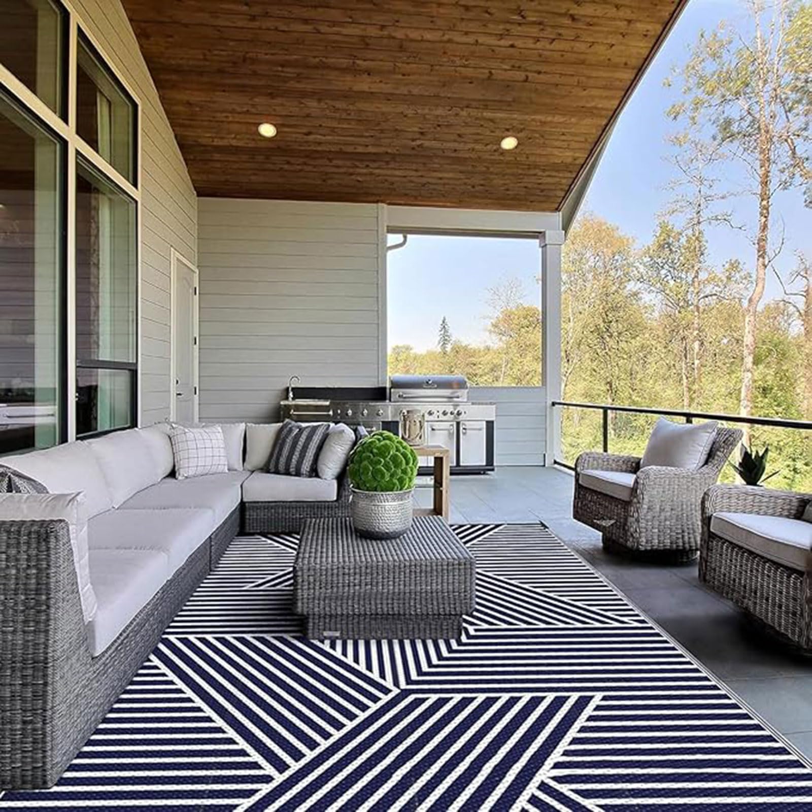 ZTGL Dywaniki zewnętrzne na patio, duży dywan do kampera, dywan z kryształowego aksamitu, dywaniki ogrodowe, dywaniki z motywami geometrycznymi,G,120x160cm