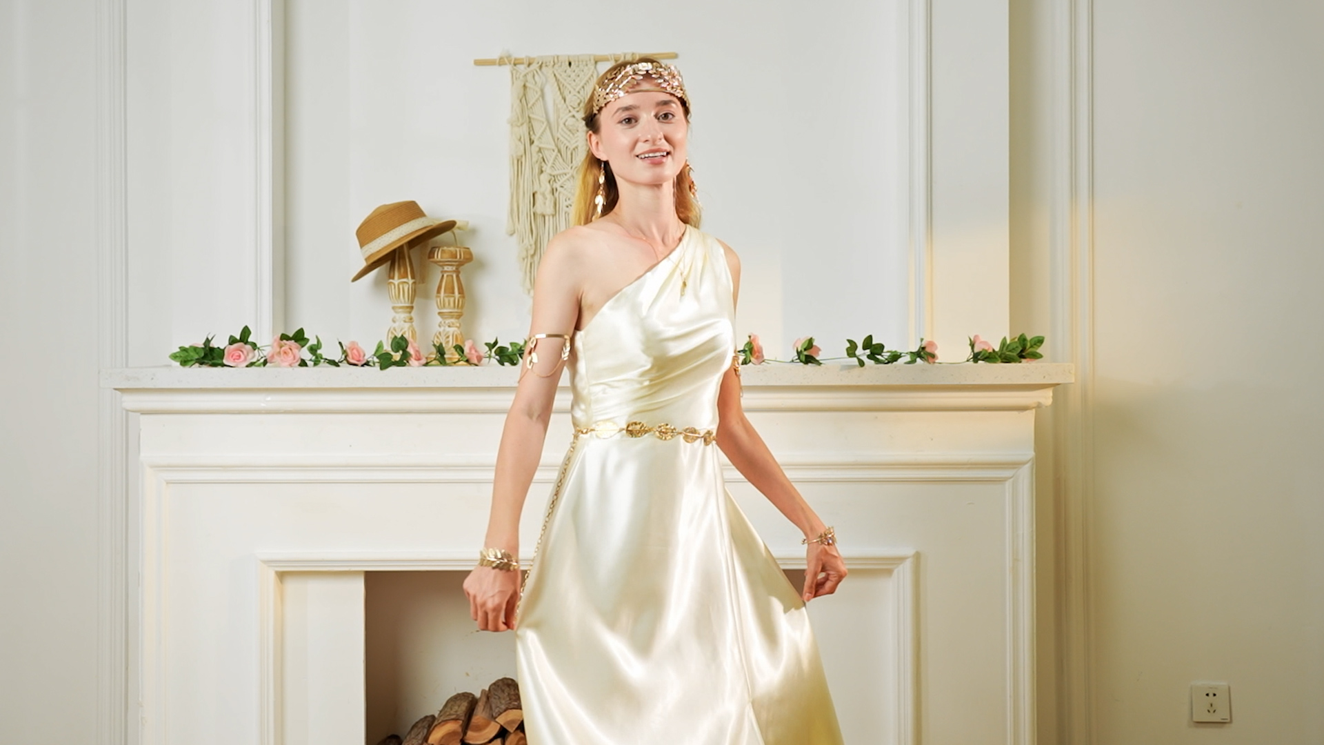 JenPen 15 Pcs Greek Goddess Costume Accessories Set for Women,Classic