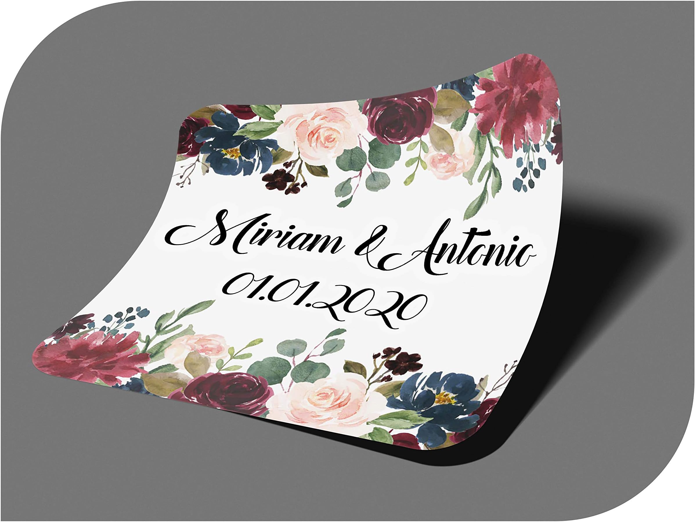 50 Autocollants Personnalisés – Croix, Prénom, Date – 4 Cm – Baptême, Mariage, Anniversaire – MameArt