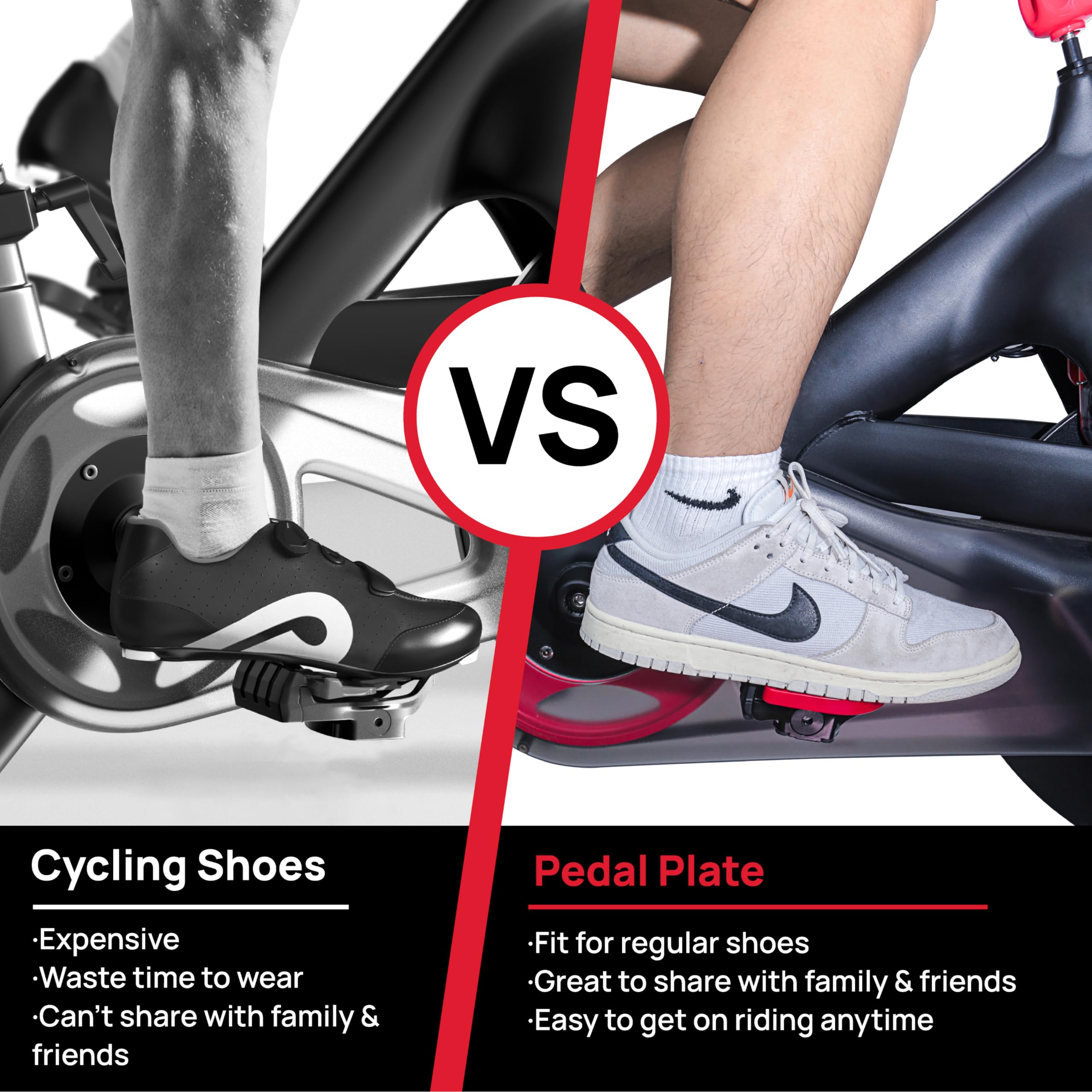 Pedals for Regular Shoes Compatible with Peloton Bike & Bike Plus, Bike Seat Cushion Compatible with Peloton Bike & Bike+ : Sports & Outdoors