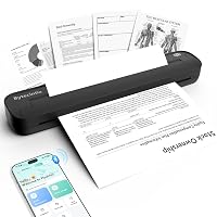 ByteCintia Stampante Portatile A4 Senza Inchiostro, Stampante Termica Bluetooth da Viaggio