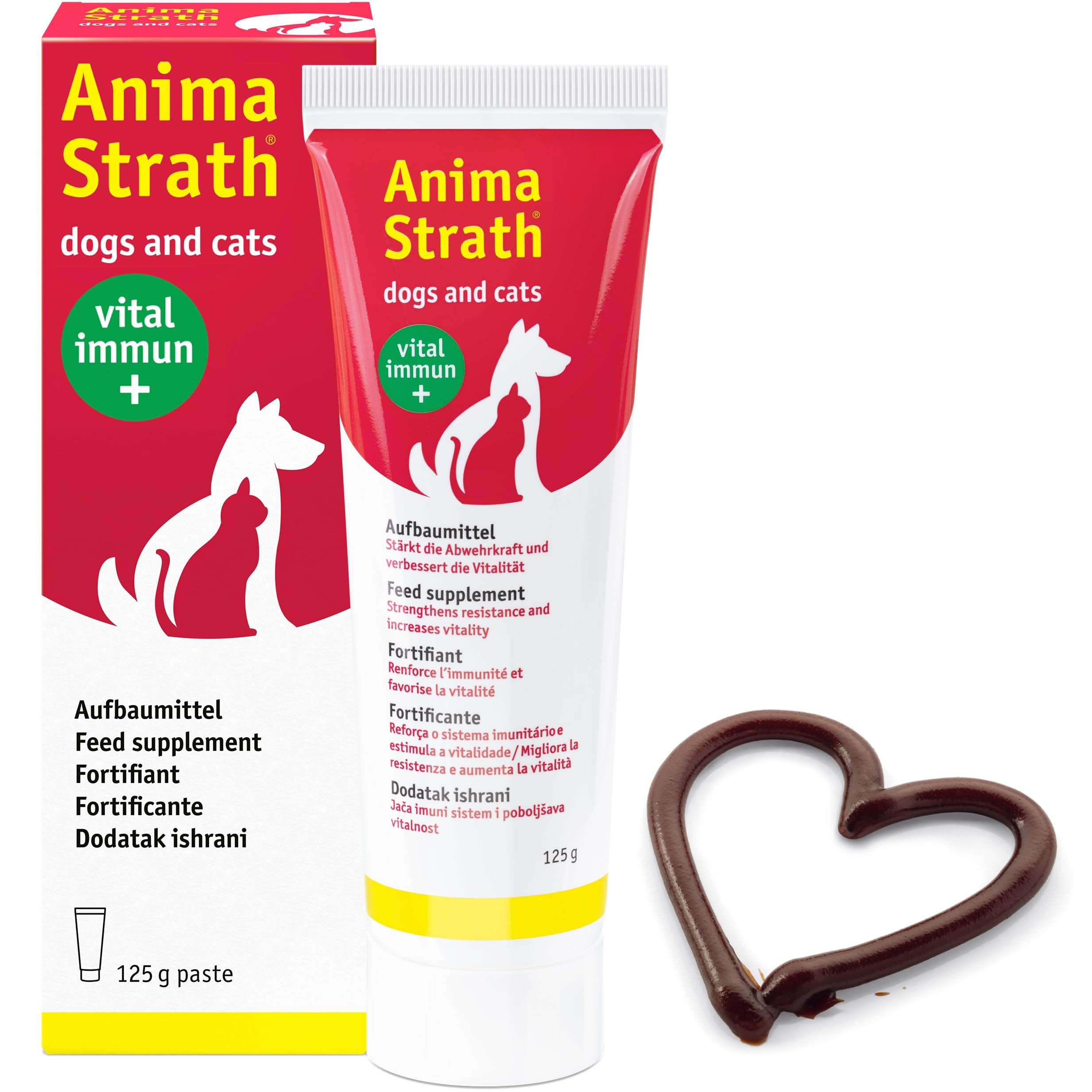 Anima Strath Paste für Katzen und Hunde - (125g) Ergänzungsfutter mit Kräuterhefe, 61 Mikronährstoffen Vitaminen & Mineralstoffen, tägliche Fütterung & Fellpflege
