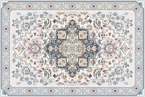 Miniatura 322 de Phantoscope Vintage Collection - Alfombra de área de 8 x 10 pies, alfombra grande para sala de estar, lavable, bohemio, antideslizante