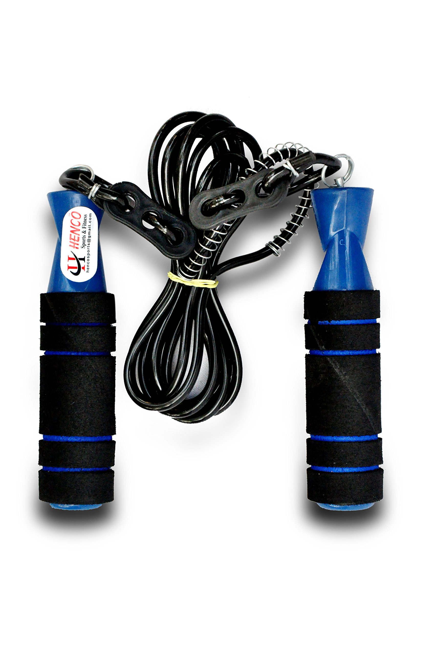 HENCO Polyvinyl Chloride Radial Adjustable Jumping Skipping Rope (Blue and Black) (B079TQNKKN) Amazon Price History, Amazon Price Tracker