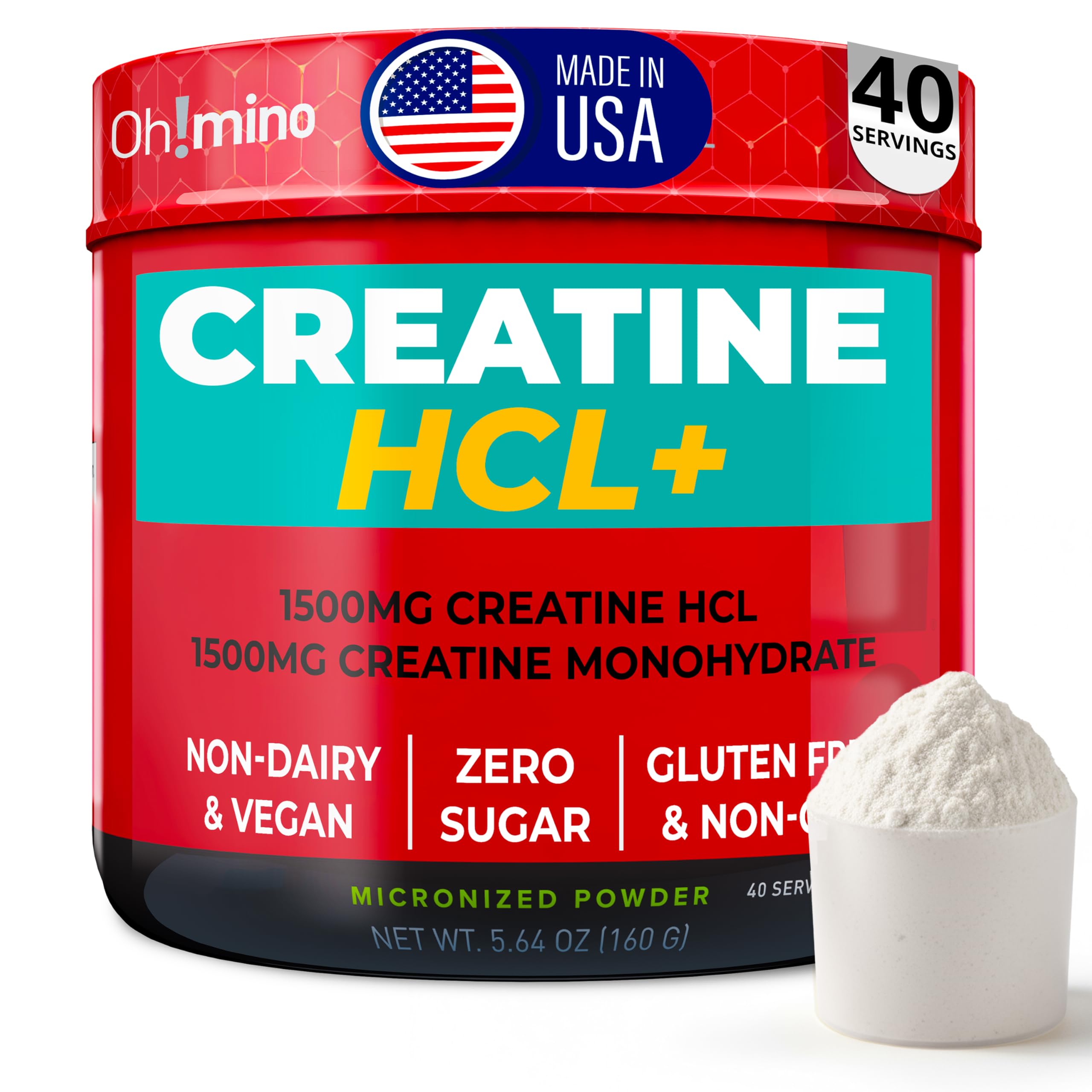 Creatine Complex for Muscle Growth. Micronized Creatine Monohydrate and Hydrochloride with Adaptogens. Perfect for Women and Men. Refreshing Zero Carb Lemon-Lime, 40 Servings
