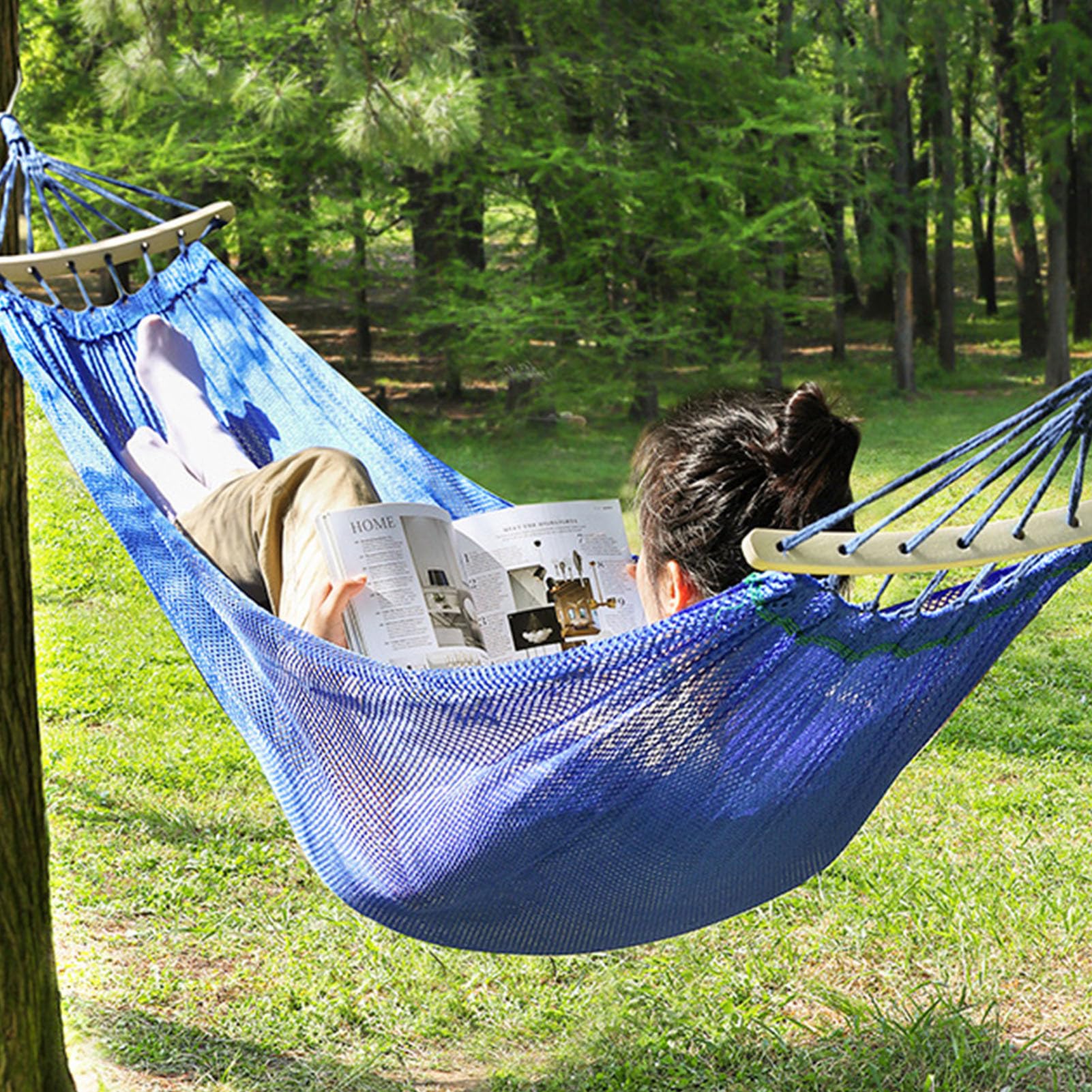 Netz-Seidenhngematte | Stabile Hngematte | Tragbare Hngematte Bett |  Soft Touch Khlung Camping Zubehr fr Garten Outdoor : Amazon.de: Garten