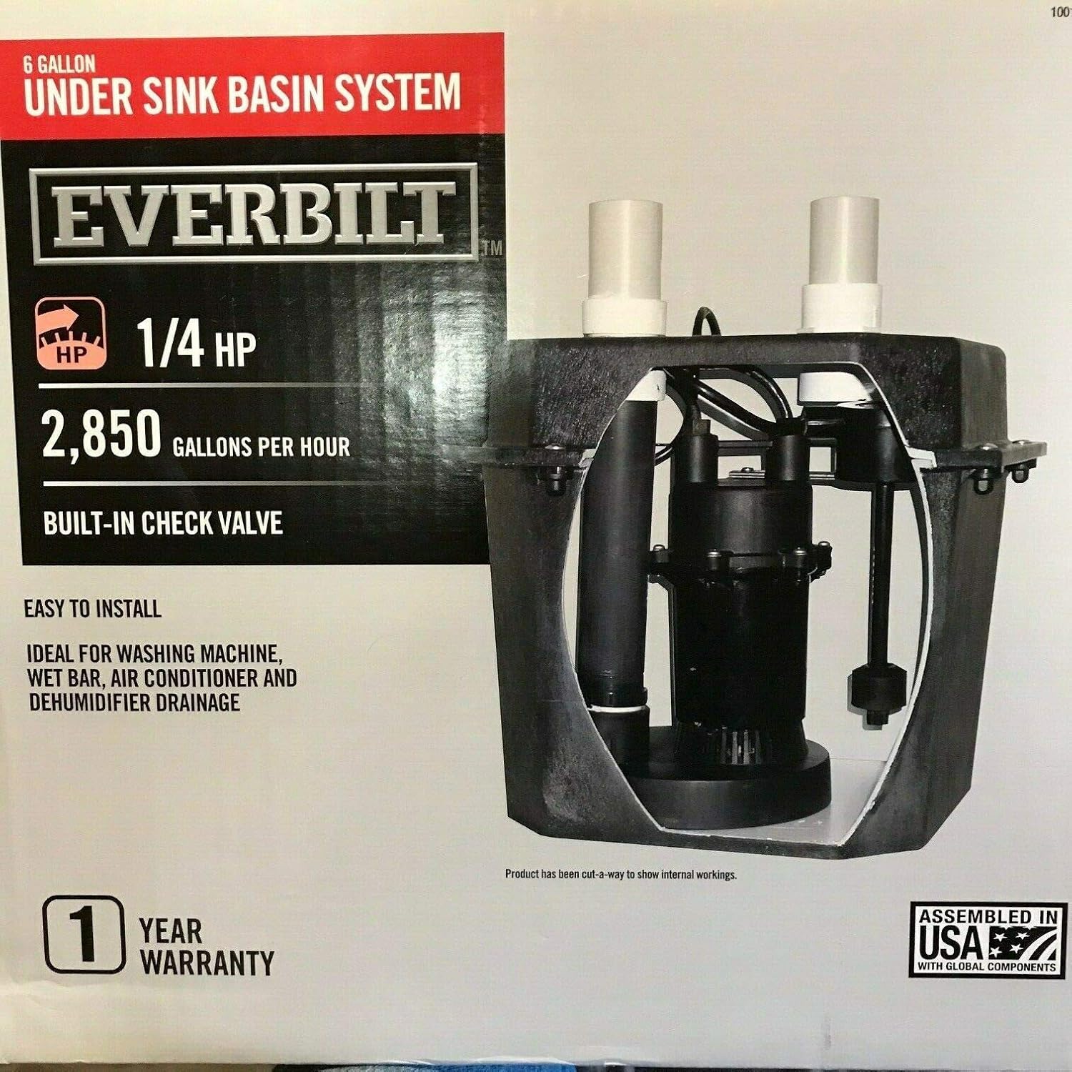 Pumps Home Everbilt THD1035 1/4 HP PrePlumbed Sink System Sump Pump