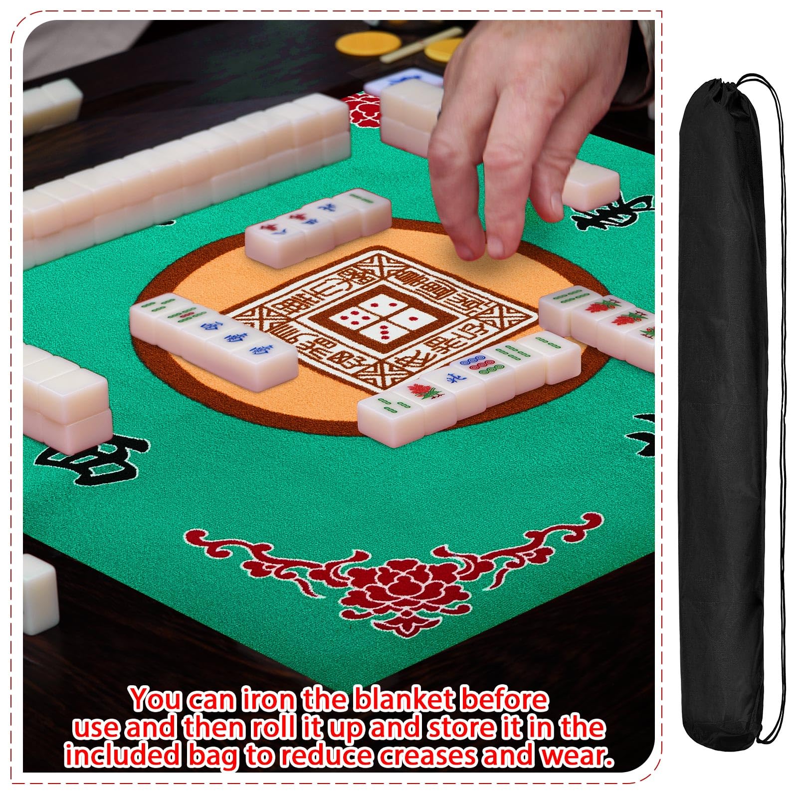 Juexica Anti-Slip Noise Reduction Mahjong Table Cover Board