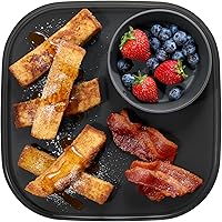 Vista 8 de madesmart Dipware Reusable Dining Plate/Serving Tray for Appetizers and Snacks, Food-Safe Appetizer Serving Platter with Removable Dip Bowl, Carbon