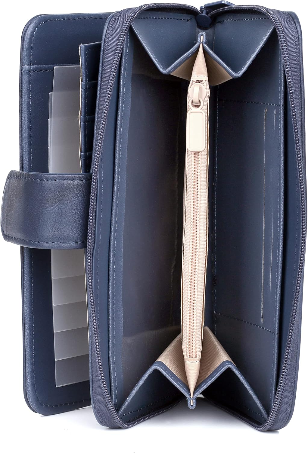 Julia Buxton Heiress Checkbook Wallet Navy - Image 6