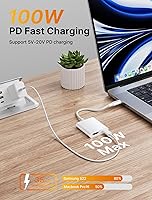 Vista 5 de JSAUX Adaptador USB C a AV digital, 2 en 1 USB C a HDMI 4K a 30Hz y carga de 100 W compatible con iPhone 17 Pro Max/Air/16 Pro Max/16/15 Pro Max/15