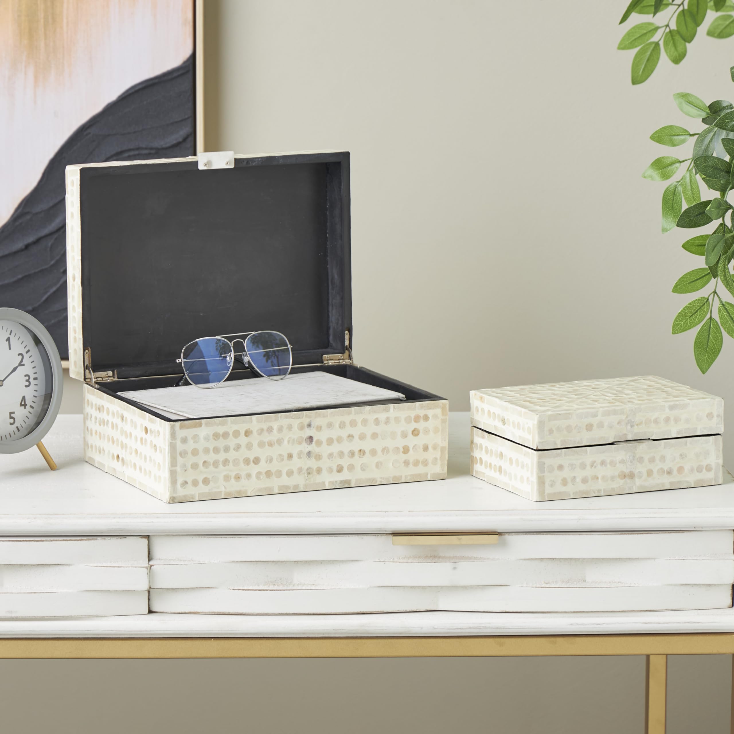 ◼️GLAY◼️MMH－PREMIUM BOX－ Amazon.com: Deco 79 Mother of Pearl Shell Geometric Handmade