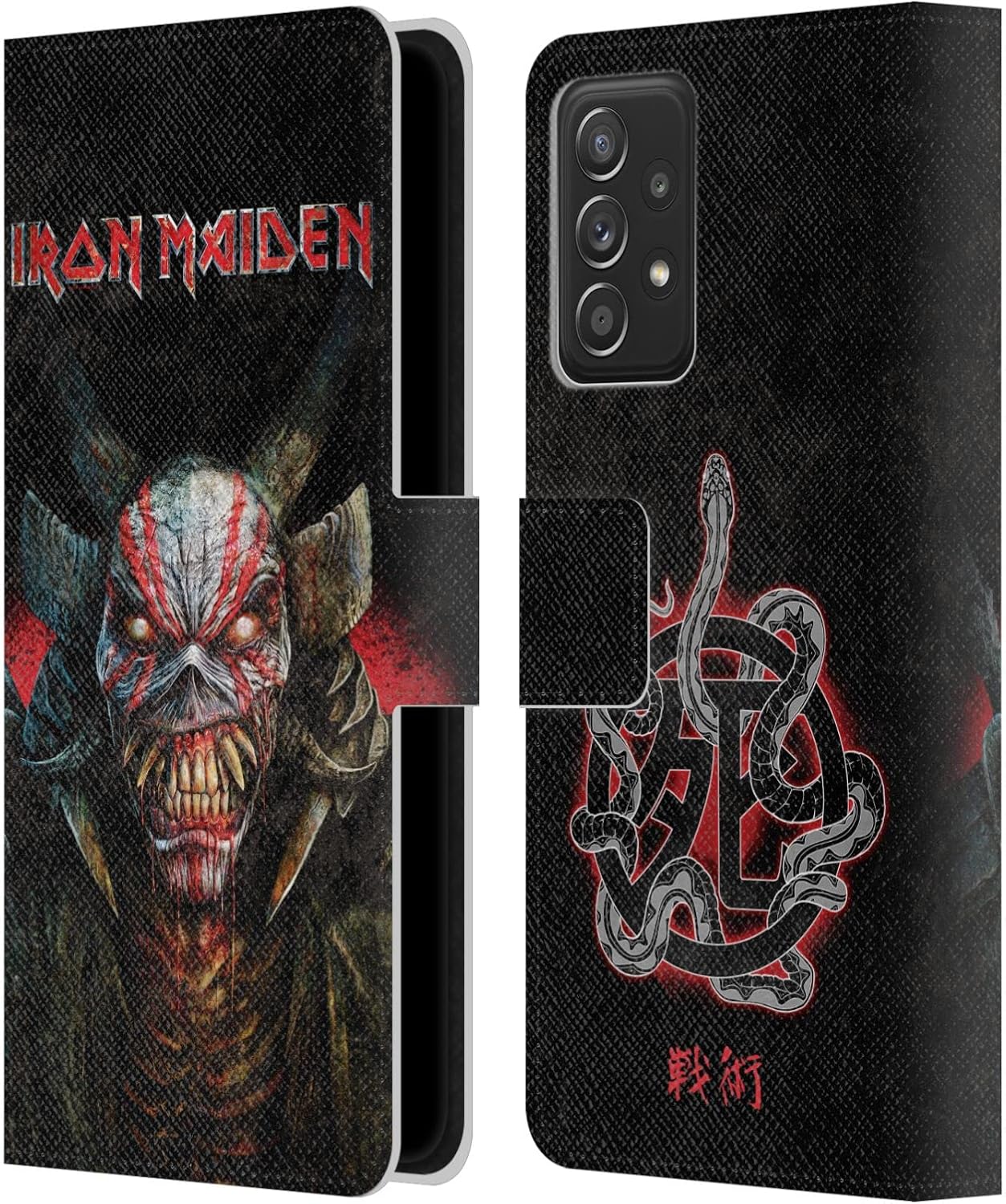 Head Case Designs Officially Licensed Iron Maiden Album Cover Senjutsu Leather Wallet Case Compatible with Galaxy A52 / A52s / 5G (2021)