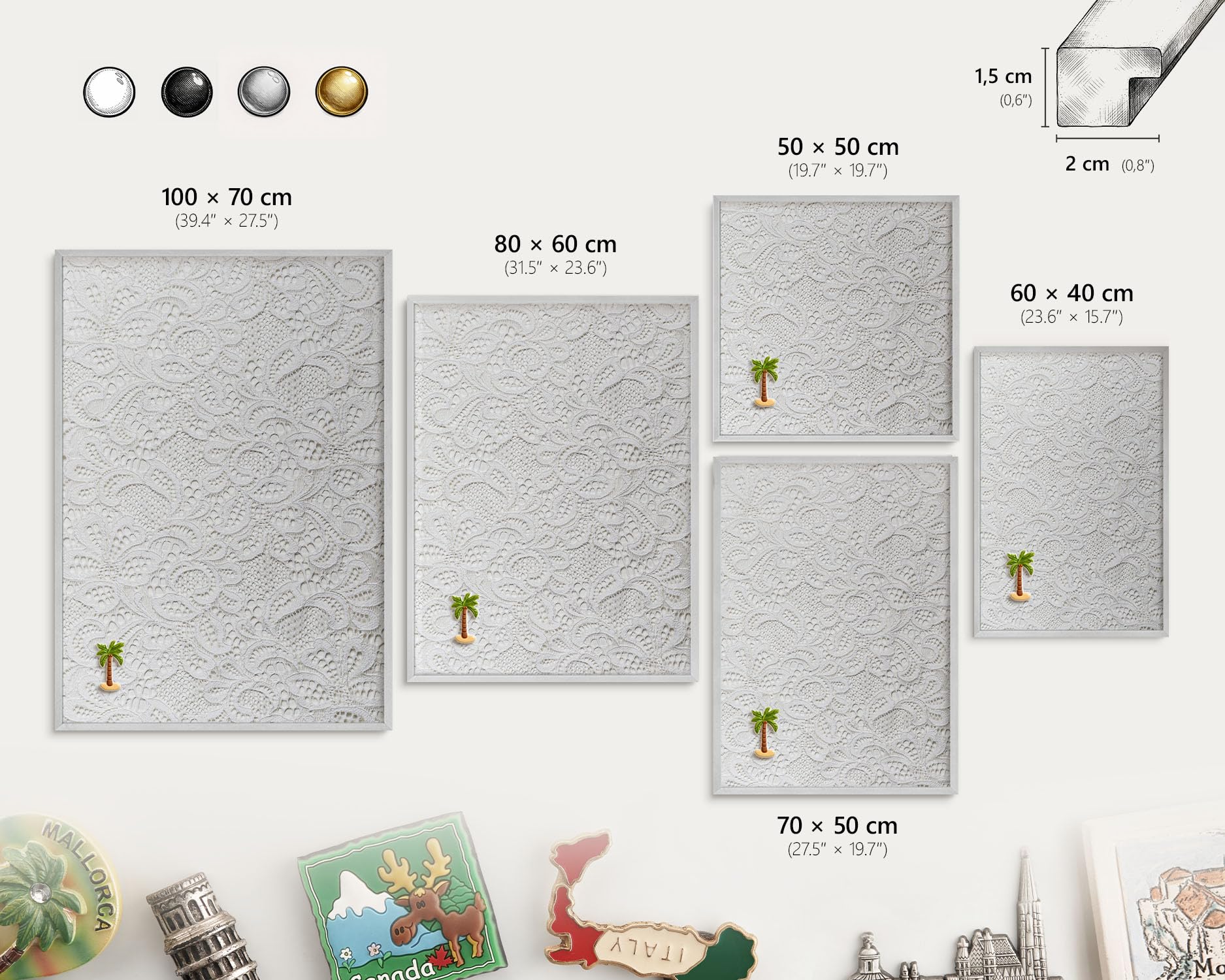 Lavagna Informativa per l'Ingresso 60x40 eleganza traforata Cornice Argento