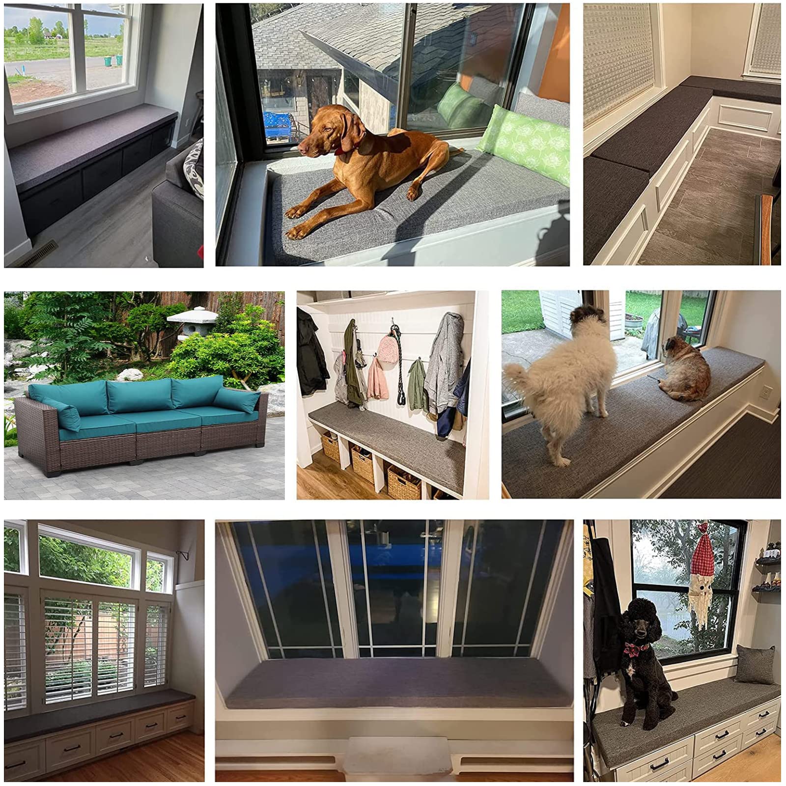 Custom Size Bench Cushion, Customized Sofa Backrests, Pillows Garden Patio Furniture Replacement, Indoor Outdoor Chair Pad 200+ Colors Linen Fabric Sponge Pads Bench Patio (customized, Backrest)