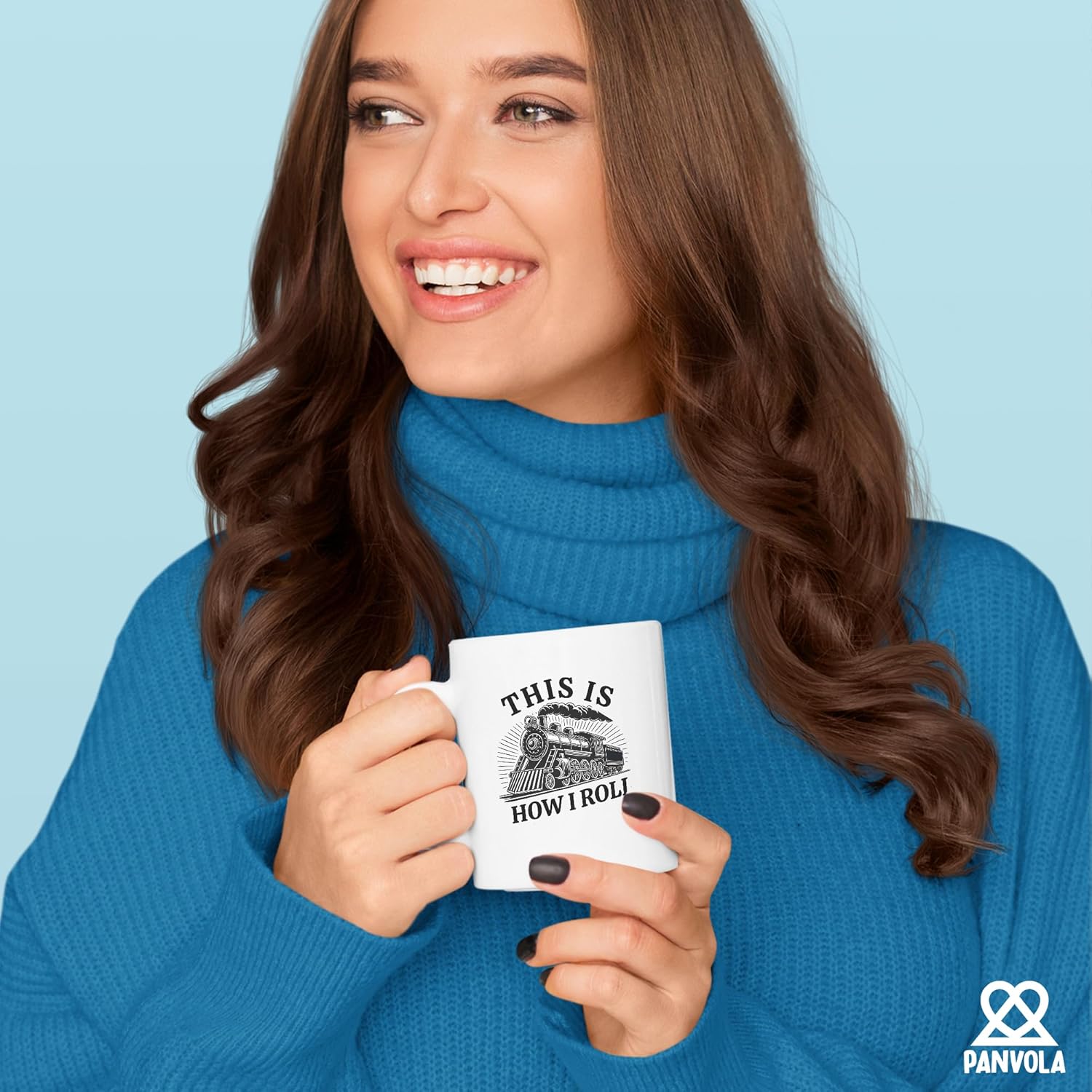 Panvola This Is How I Roll Train Lovers Gifts For Dad Mom Husband Brother Sister Wife Friend Coworker Ceramic Mug 11 oz White - Image 5