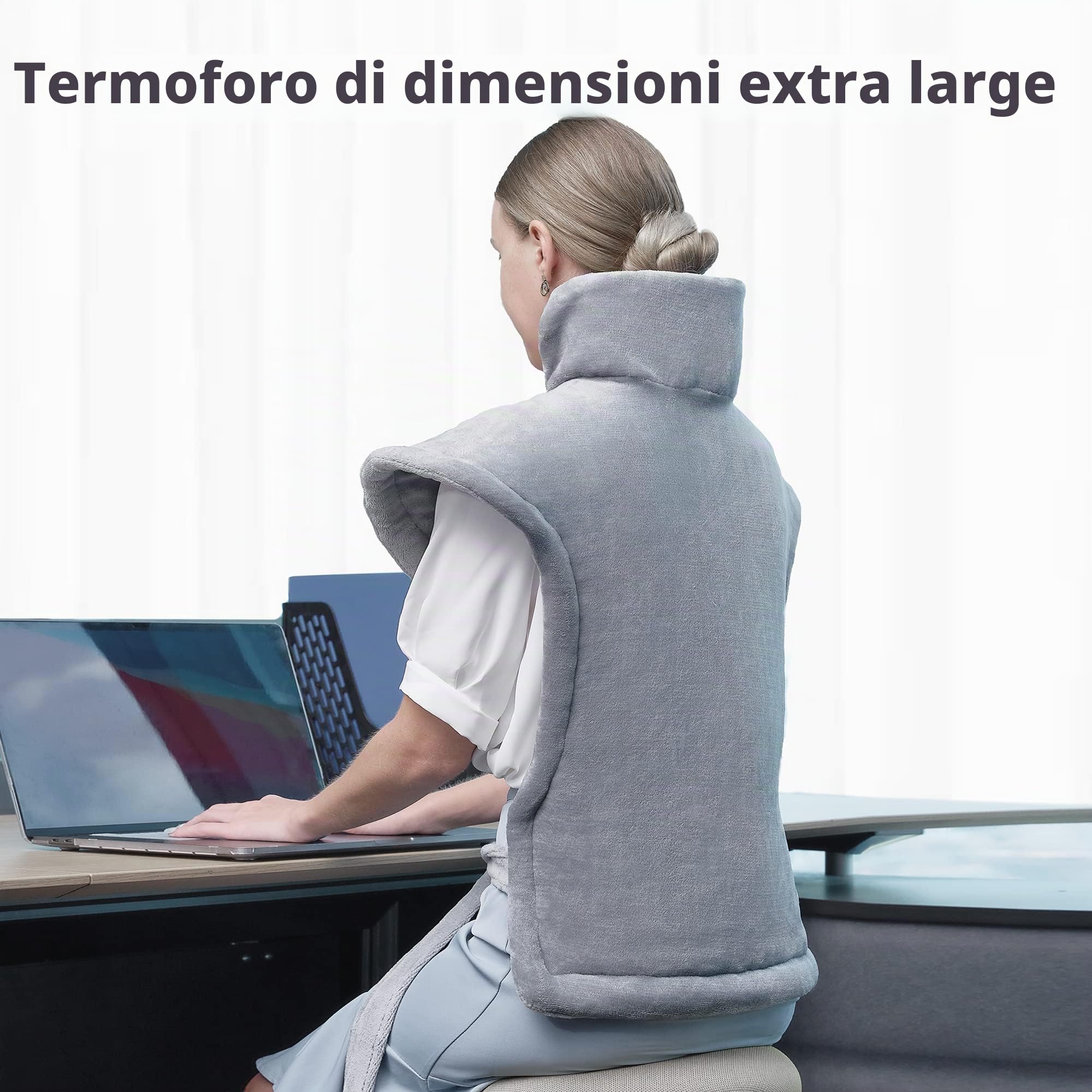 Cuscino riscaldante per alleviare il mal di schiena, cuscino riscaldante ponderato da 24 "x 33"