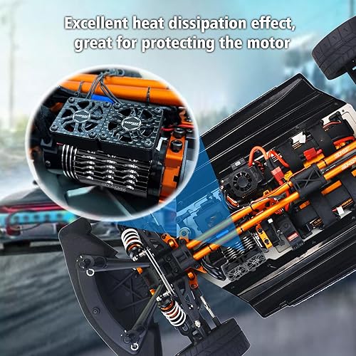 Miniatura 27 de Ventiladores de refrigeración RC de 16000 RPM, ventiladores de refrigeración de motor de coche dual de 1.575 in con disipador de calor de metal