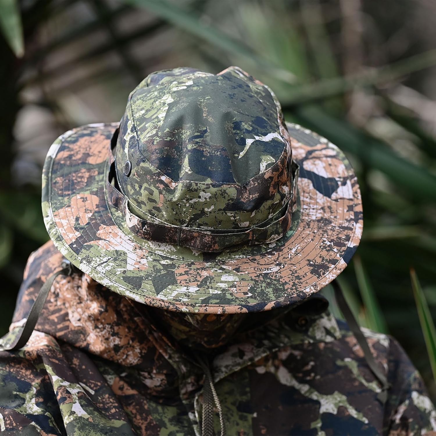 Mil-Tec Unisex Trilaminate Boonie Hat - Waterproof Breathable Tactical Outdoor Vented Wide Brim Hat w/Adjustable Chin Strap