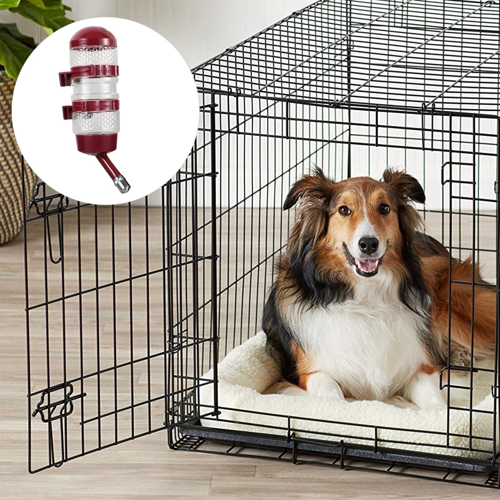 Milisten Pet Water Bottle Hanging Dog Water Dispenser Kennel Pet Cage Crate Feeder Dog Crate Water Bottle 500ml Dripless Pet Drinking Fountains for Cat - Image 3