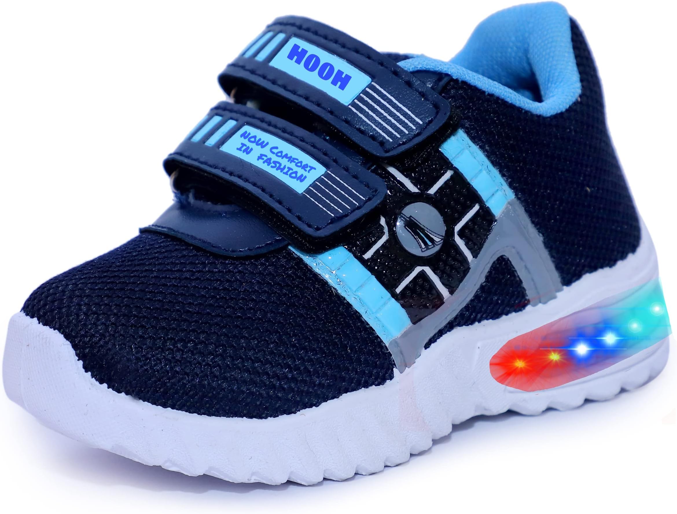 HOOH Kids Unisex LED Shoes, Red, 3.5-4 Years
