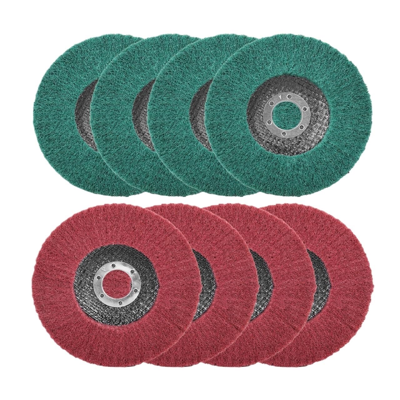 Ruedas Abrasivas De Solapa Disco de aleta de fibra de nailon de 8 piezas de 115 mm