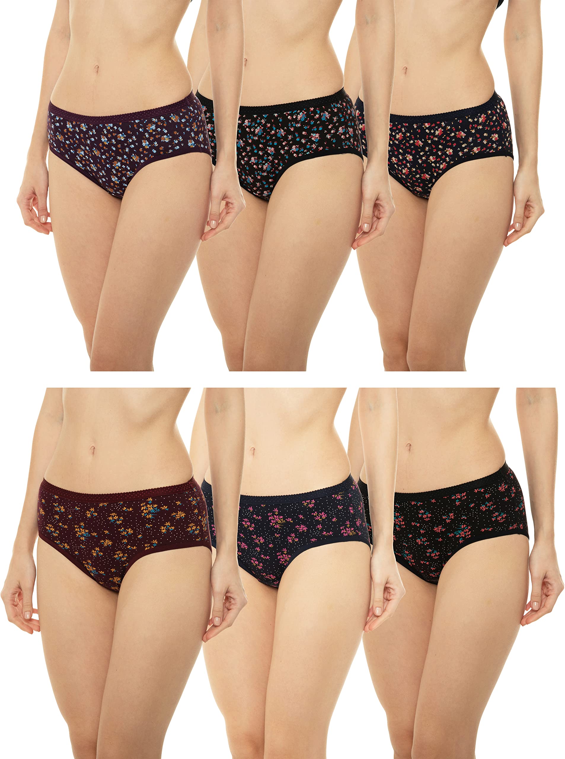 vip Feelings Passion Women's Cotton Outer Elastic Hipster Panty(Pack of 6)-picture-23