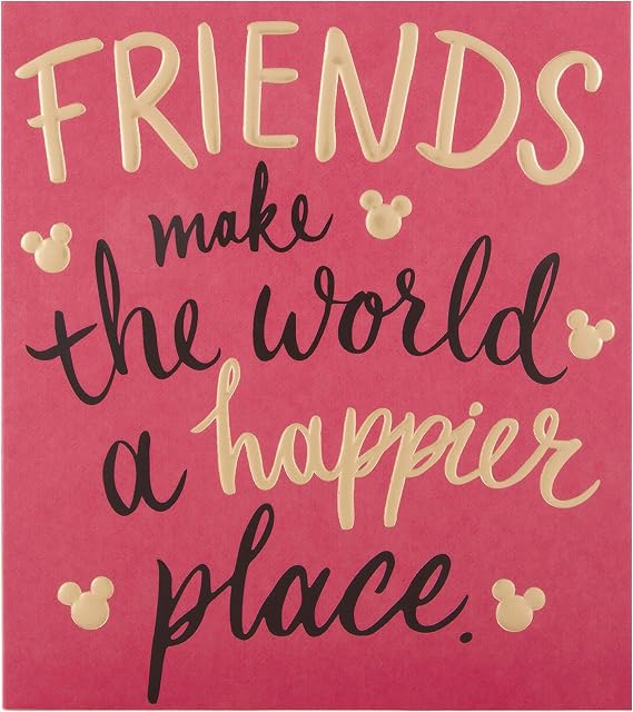 Birthday Card for Friend from Hallmark - Contemporary Embossed Text Design