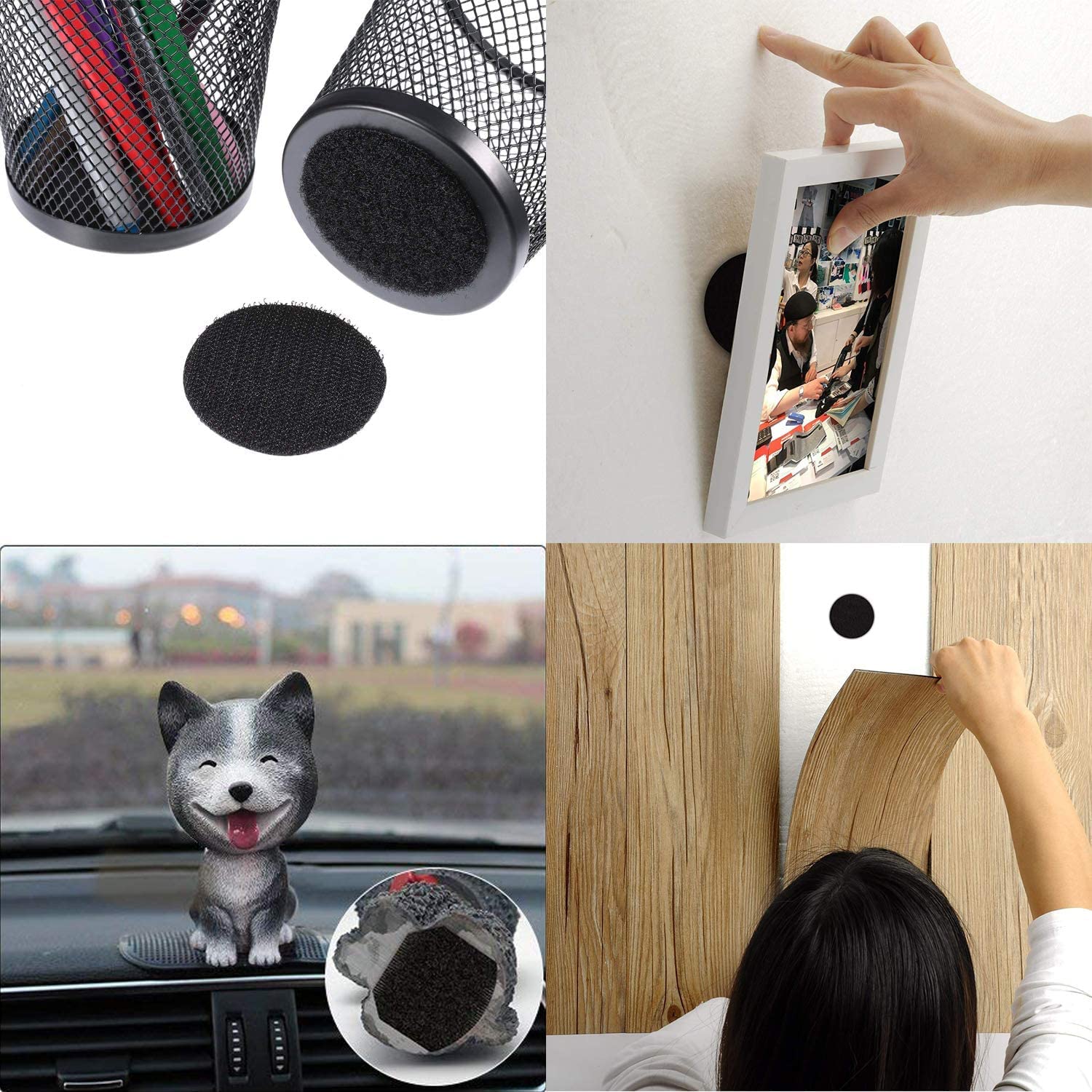 Arlent - Punti adesivi in , autoadesivi, 60 pezzi, diametro adatto per carta, plastica, vetro, pelle, metallo (30 paia, 30 mm)