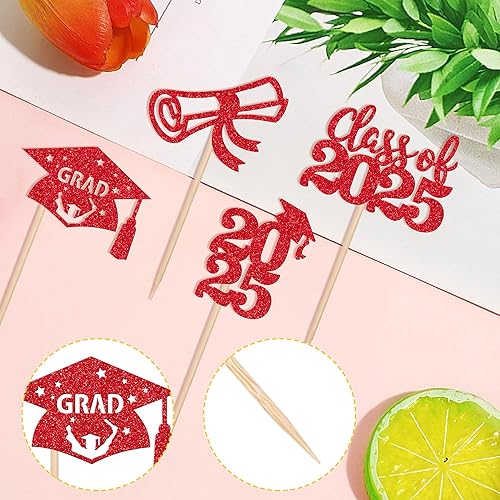 Miniatura 170 de 30 piezas 2024 de graduación 2024 decoración para cupcakes de doble cara clase de 2024, diploma 2024, felicitaciones graduadas, decoraciones