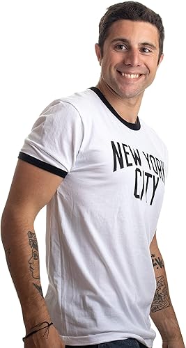 Miniatura 4 de New York City Camiseta icónica de Nueva York Lennon Ringer estilo retro para hombre y mujer